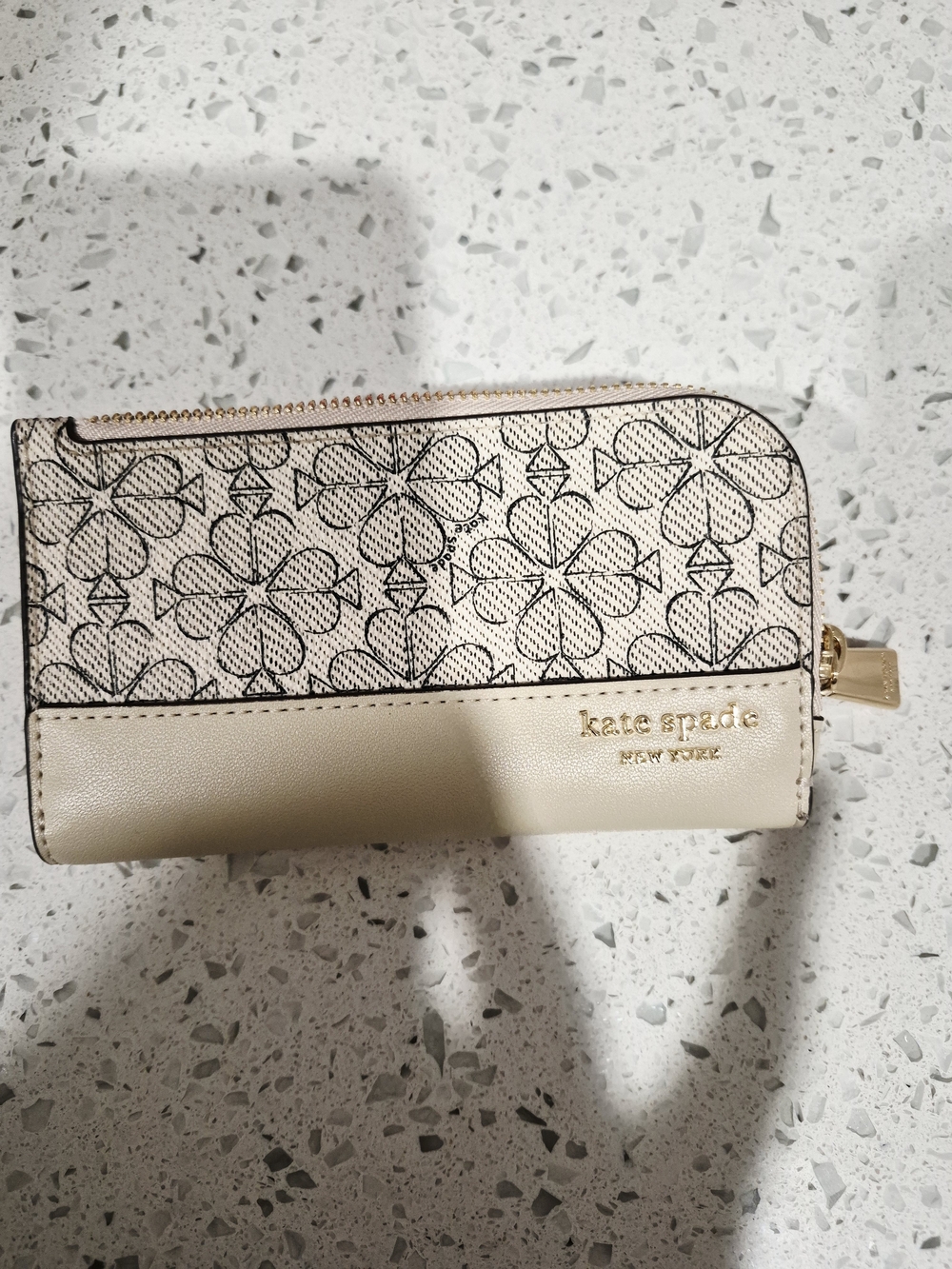 kate spade Cream Zip Card Wallet